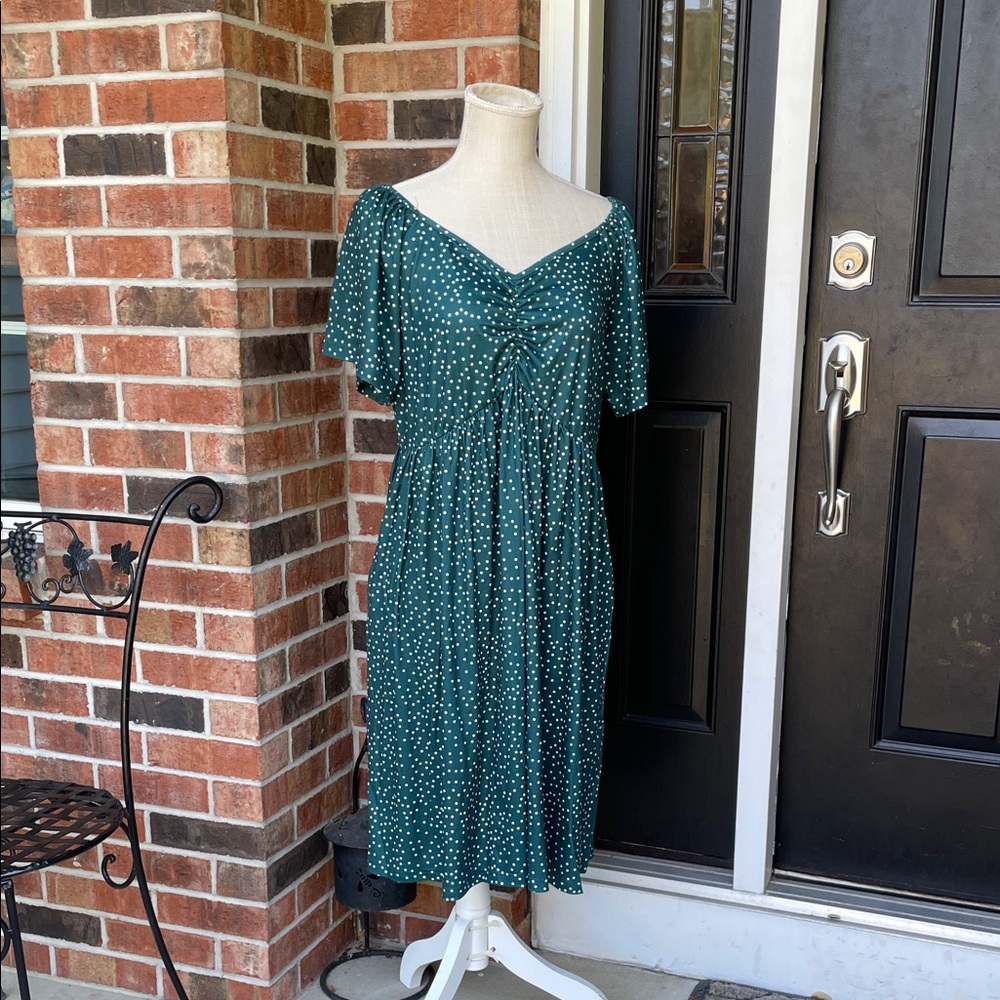 Bedoar Green Polka Dot‎ Dress